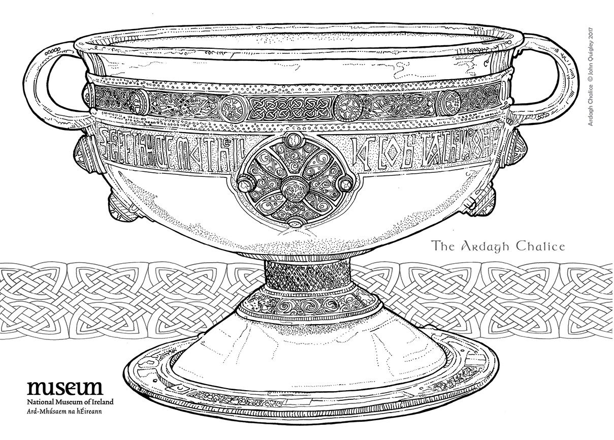 Colouring page Ardagh Chalice